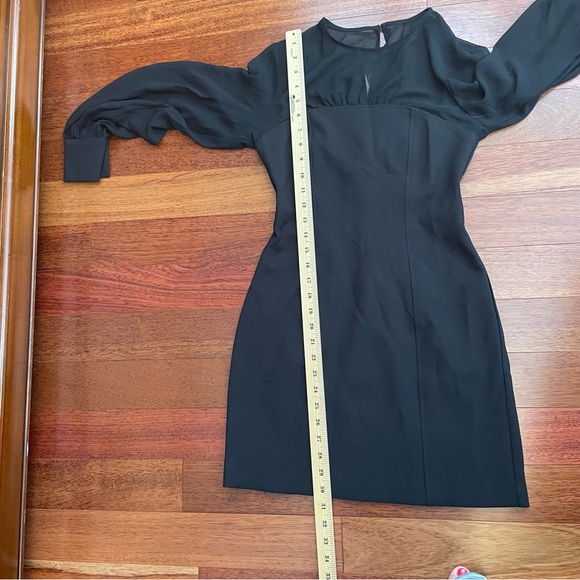 Maeve Black Long Sleeve Dress with Sheer Detail - Picture 8 of 9